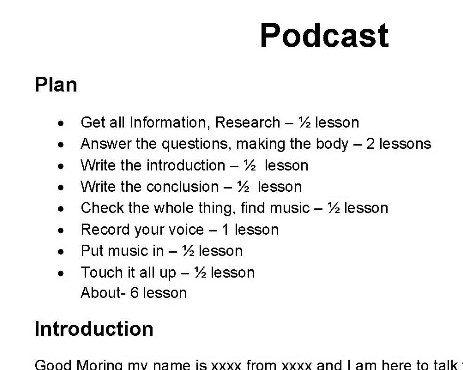 <p>Designing and implementing a podcast</p>