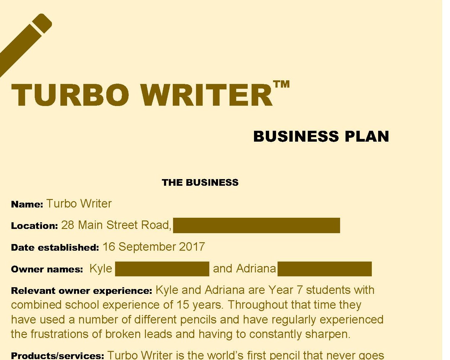 <p>Business plan</p>